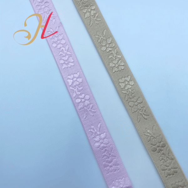 1 Custom Cheap Wholesale Price Bra Elastic Band Breathable Elastic Shoulder Straps Embossed Jacquard Elastic Band