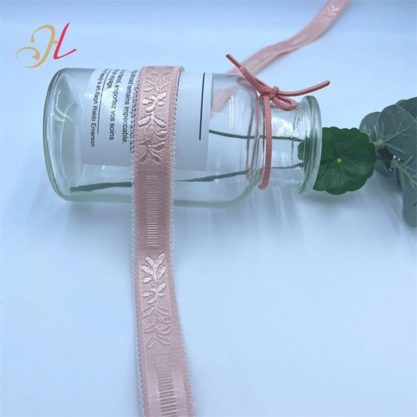 Factory Underwear Accessories Elastic Shoulder Strap Custom Jacquard Elastic Band for Bra Straps