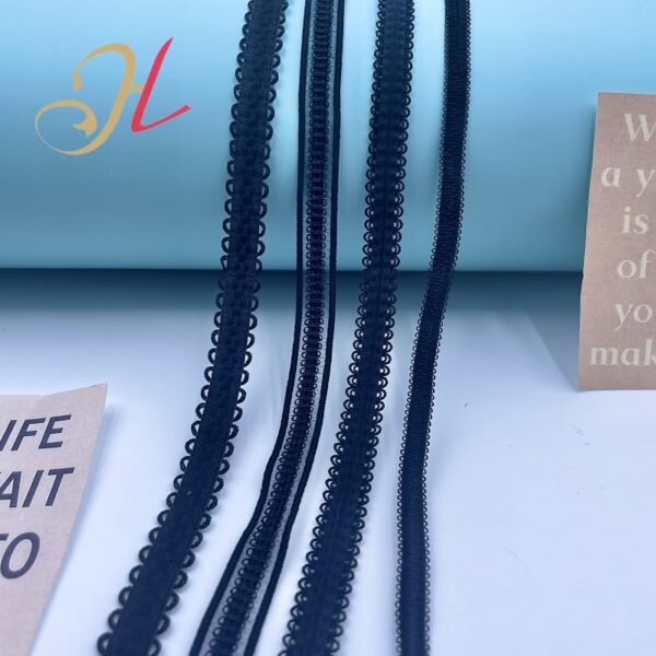 Wholesale Custom Fancy Bra Straps Nylon Lace Band Jacquard Elastic Band for Underwear