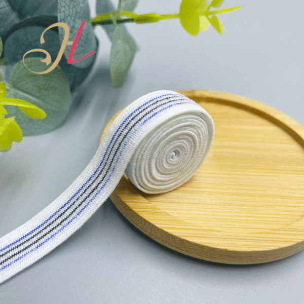 2 Custom 11mm Nylon Striped Elastic Band High Quality Jacquard Elastic for Underwear