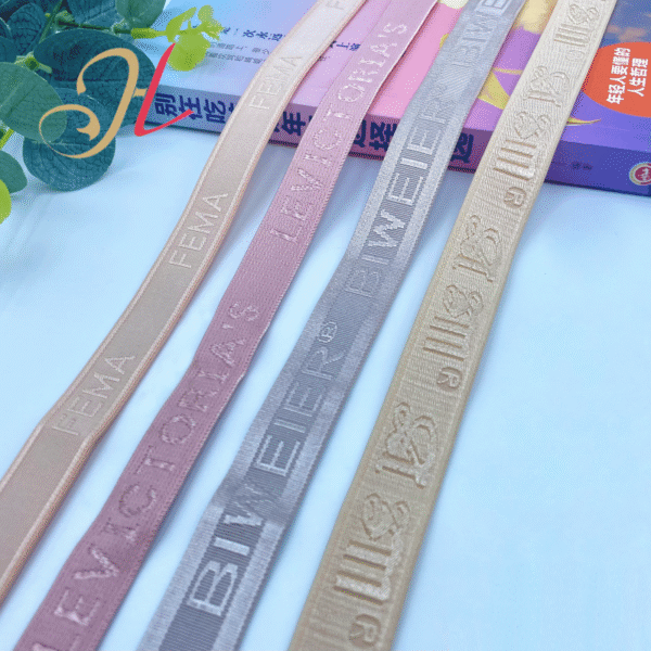 Wholesale High Quality Embossed Jacquard Elastic Band Anti slip Elastic Band Bra Straps Accessories