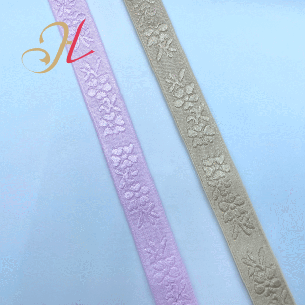 2 Custom Cheap Wholesale Price Bra Elastic Band Breathable Elastic Shoulder Straps Embossed Jacquard Elastic Band