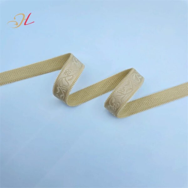 Factory Wholesale 20mm Jacquard Pattern Non-slip Nylon Elastic Bra Shoulder Straps Elastic Band