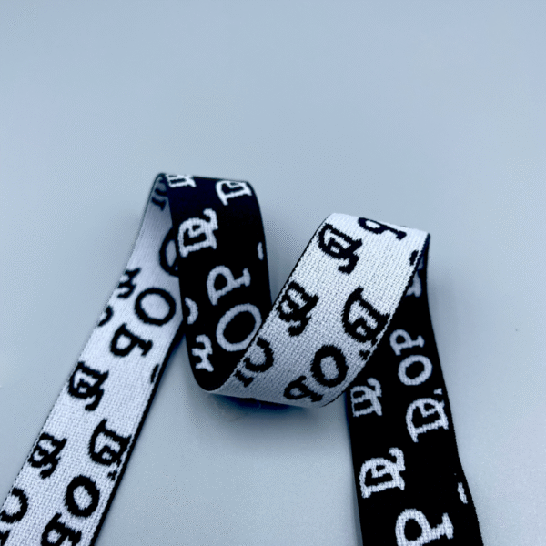 Wholesale 12mm 20mm High Elastic Nylon Spandex Waistband Elastic Band Custom Jacquard