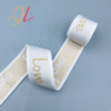 Wholesale Price Embossed Gold Letter Jacquard Elastic Band Bra Elastic Strap Nylon Custom Jacquard Elastic