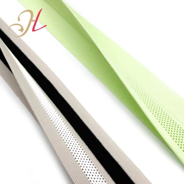 Knitted Mesh Elastic Hole Y-shaped Opening Wrapped Elastic Band for Garment