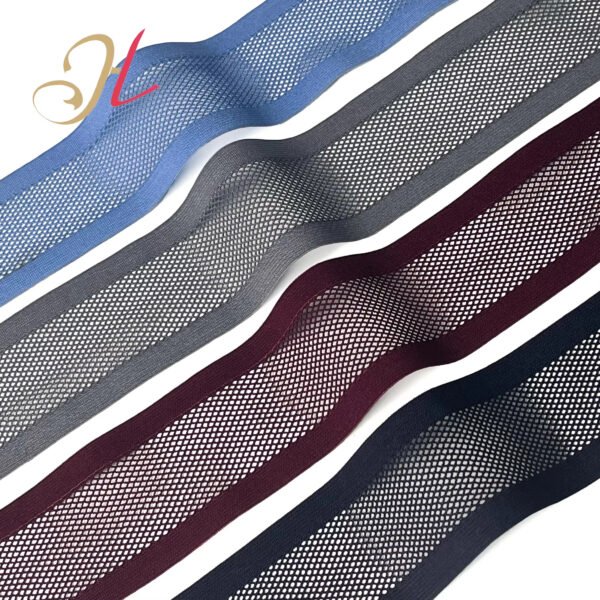 Shantou Hualiu Elastic Factory Customized Hot Selling Polyester Knitting 5cm Mesh Elastic Band