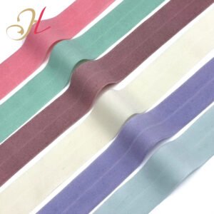 Shantou HuaLiu Factory Custom Width Thickness Underwear Elastic Band Nylon Spandex Fold Over Elastic