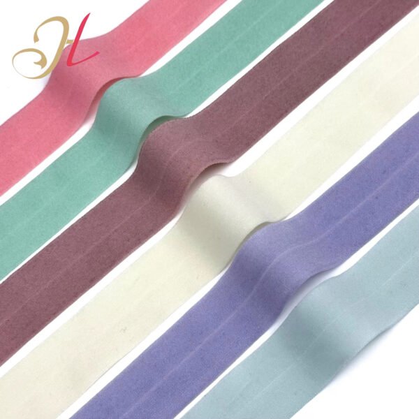Shantou HuaLiu Factory Custom Width Thickness Underwear Elastic Band Nylon Spandex Fold Over Elastic
