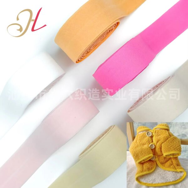 Shantou Elastic Factory Custom 10-55mm Soft Underwear Elastic Band Nylon Spandex Fold Over Elastic