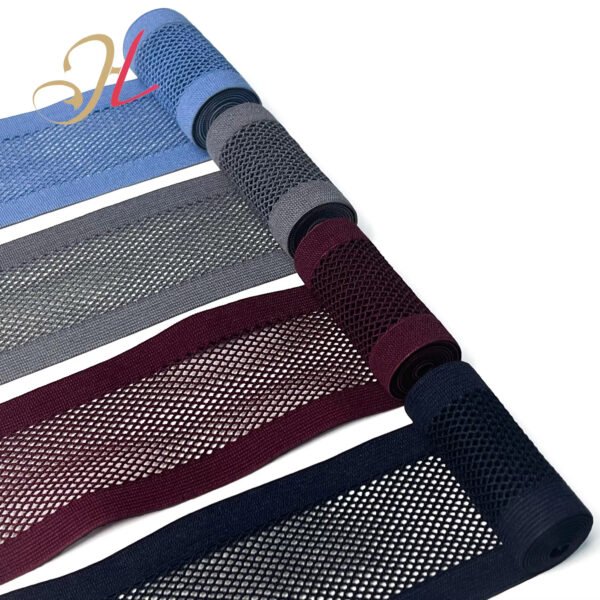 Shantou Hualiu Elastic Factory Customized Hot Selling Polyester Knitting 5cm Mesh Elastic Band