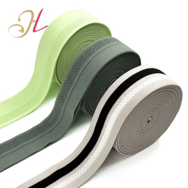 Knitted Mesh Elastic Hole Y-shaped Opening Wrapped Elastic Band for Garment