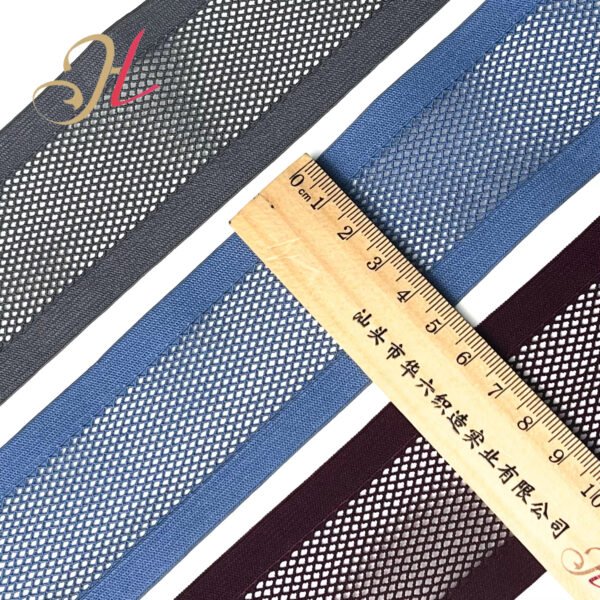 Shantou Hualiu Elastic Factory Customized Hot Selling Polyester Knitting 5cm Mesh Elastic Band