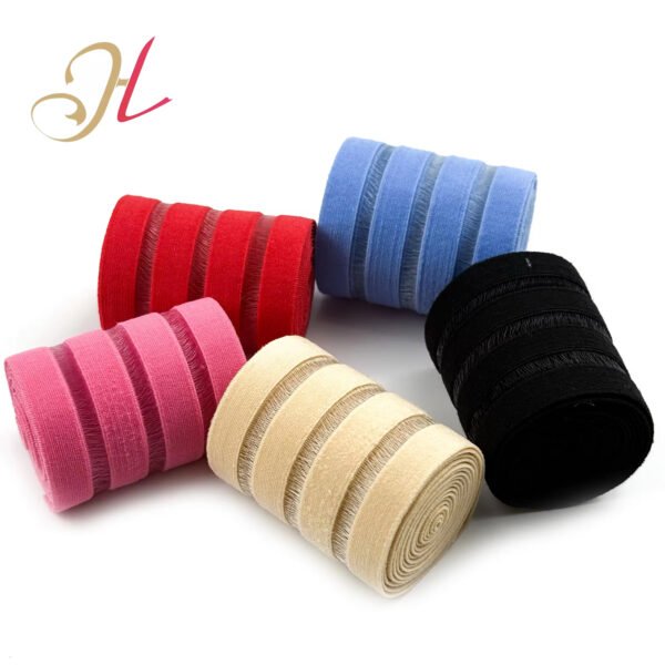 Shantou Elastic Band Factory Wholesale High Elastic 4 Rows 50mm Fish Silk Elastic Band
