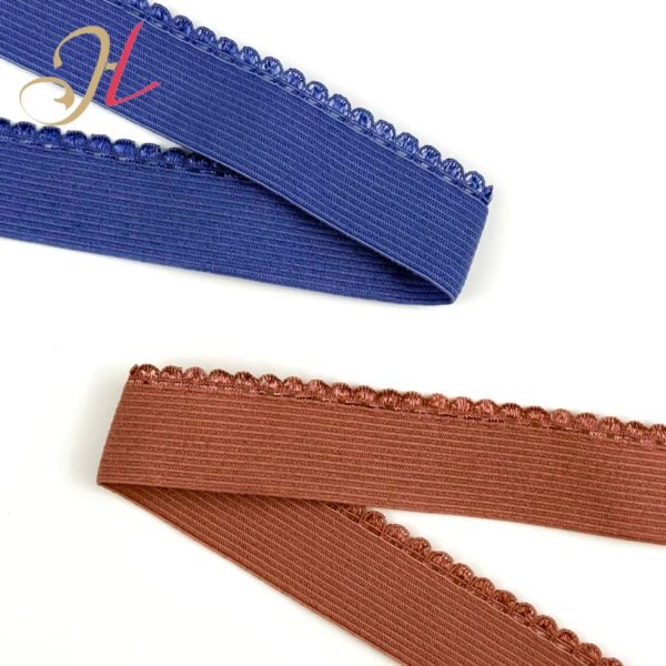 Shantou Elastic Factory Customizes 2.1cm Colored Light Fiber Crescent Lace Elastic Band