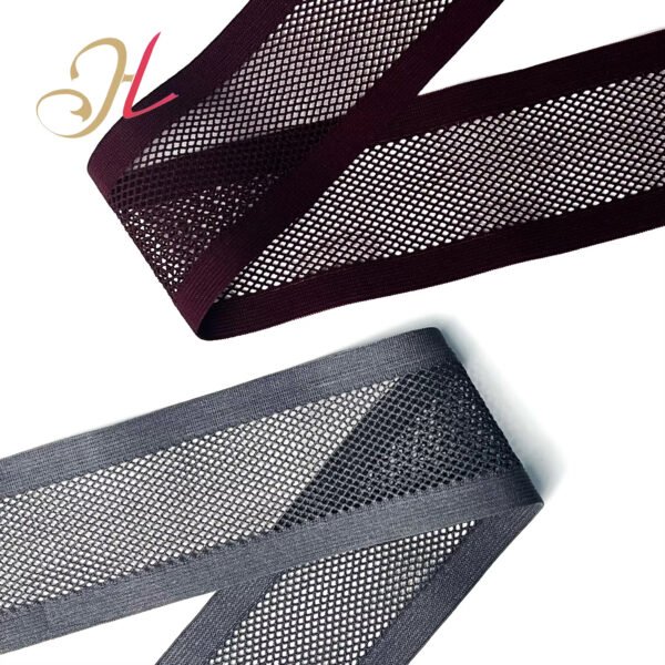 Shantou Hualiu Elastic Factory Customized Hot Selling Polyester Knitting 5cm Mesh Elastic Band