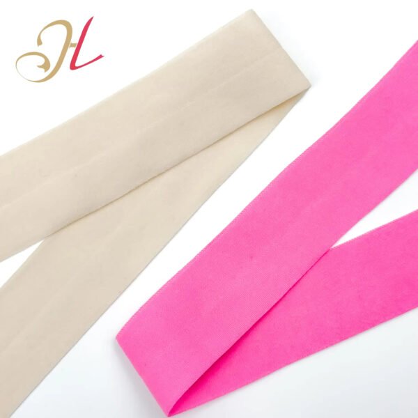 Shantou Elastic Factory Custom 10-55mm Soft Underwear Elastic Band Nylon Spandex Fold Over Elastic