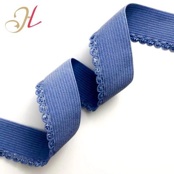 Shantou Elastic Factory Customizes 2.1cm Colored Light Fiber Crescent Lace Elastic Band