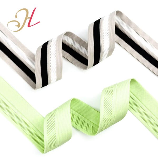 Knitted Mesh Elastic Hole Y-shaped Opening Wrapped Elastic Band for Garment