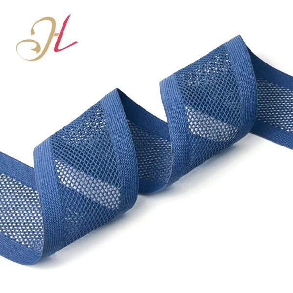 Shantou Hualiu Elastic Factory Customized Hot Selling Polyester Knitting 5cm Mesh Elastic Band