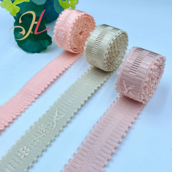 custom embossed jacquard non slip bra shoulder strap